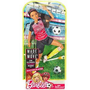 Barbie Made To Move Soccer Player Brunette doll